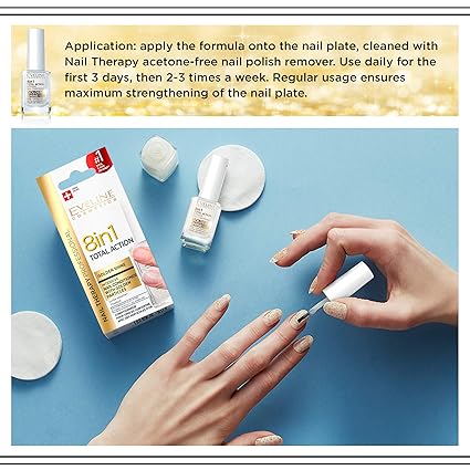 Eveline Cosmetics - 8-in-1 Nail Conditioner with Golden Particles (Original)